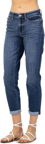Judy Blue Women's Mid Rise Stretchy Boyfriend Jeans in Saudi Arabia