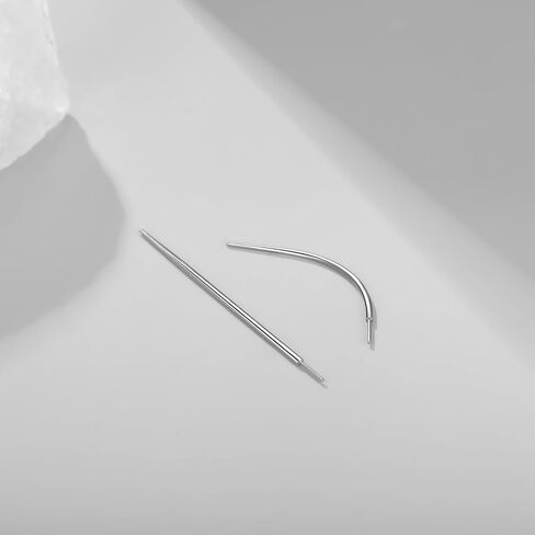 Oveta ثقب تفتق G23 التيتانيوم دفع في تفتق 14G 16G 18G 20G دبوس الإدخال لأداة المجوهرات بدون خيوط، أنماط منحنية ومستقيمة in Saudi Arabia