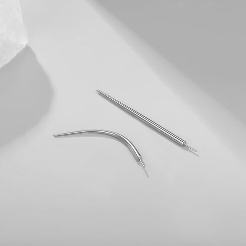 Oveta ثقب تفتق G23 التيتانيوم دفع في تفتق 14G 16G 18G 20G دبوس الإدخال لأداة المجوهرات بدون خيوط، أنماط منحنية ومستقيمة in Kuwait