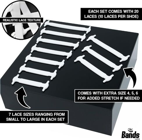 Elastic Shoelaces, No Tie Shoelaces, Stretch Elastic Shoe Laces for Adults and Kids, Slip On Laces for Sneakers in Saudi Arabia