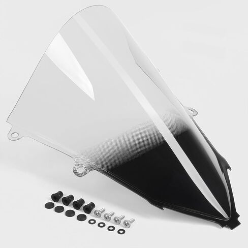 WOOGA Sport Racing High Double Bubble Windshield Windshield Wind Deflector Front Fairing Visor Viser compatible for HO&N&DA CBR650R 2019-2024 (Black Smoke) in Saudi Arabia