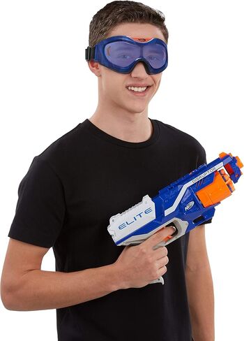 نظارات Nerf Elite Goggles، نظارات تكتيكية شفافة/واضحة مقاومة للصدمات، للاستخدام الناسف - ابق مستعدًا ومحميًا للمعركة - مقاس واحد يناسب الجميع in Kuwait