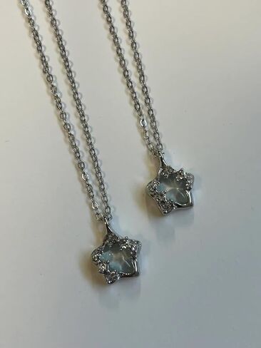 MQV نجمة فضية St4rlight قلادة Y2K الجرونج قلادة Kawaii لطيف القلائد الجمالية خمر ايمو مجوهرات Y2k ستار القلائد الفضة الشرير غير المتماثلة الماس قلادة مجوهرات in Kuwait