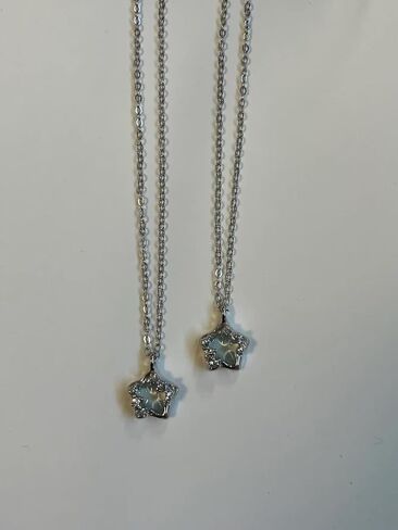 MQV نجمة فضية St4rlight قلادة Y2K الجرونج قلادة Kawaii لطيف القلائد الجمالية خمر ايمو مجوهرات Y2k ستار القلائد الفضة الشرير غير المتماثلة الماس قلادة مجوهرات in Kuwait