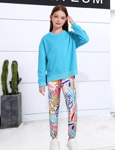 Girl Clothes Sweatshirt Pullover Leggings Tracksuits Outfit 2PC Girls Clothes Size 6-14 in Kuwait