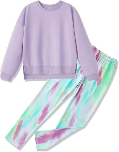 Girl Clothes Sweatshirt Pullover Leggings Tracksuits Outfit 2PC Girls Clothes Size 6-14 in Kuwait