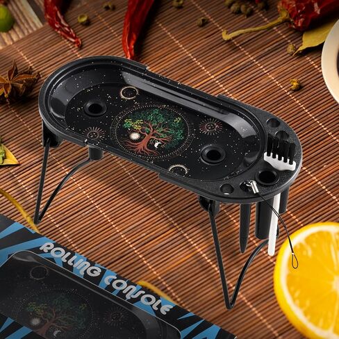 Metal Tray with Foldable Stand,Small Tray Set with Accessories,Decorative Tray,Ideal for Home or On The Go,Black, 8.5x3.5Inch in Saudi Arabia