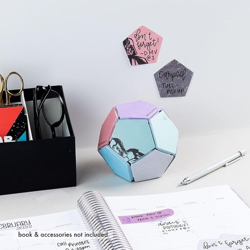 Star Wars Sticky Note Ball - 300 Adhesive Pentagon-Shaped Sheets, 12 Uniquely Designed 25 Sheets Per Pad, Each Measures 1.5" x 1.5", Versatile Notes by Erin Condren. in Saudi Arabia