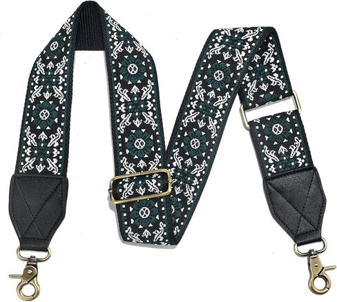 حزام محفظة LEMEDE، حزام كتف جلدي قابل للتعديل، بديل قابل للتعديل، أشرطة حقيبة كروس متعددة الأنماط من قماش الجاكار القديم in Kuwait