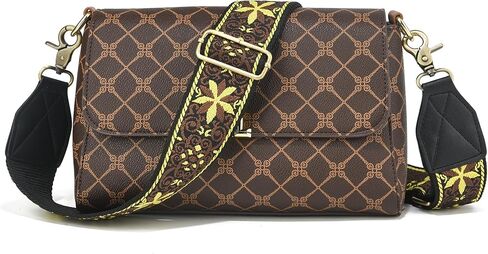 حزام محفظة LEMEDE، حزام كتف جلدي قابل للتعديل، بديل قابل للتعديل، أشرطة حقيبة كروس متعددة الأنماط من قماش الجاكار القديم in Kuwait