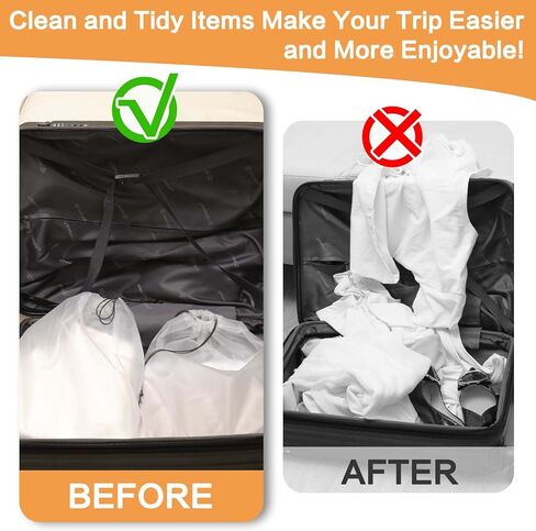 Clear Shoe Bags for Travel, 5 Pack 15.7" x 11.8" Drawstring Travel Shoe Bags for Packing, Waterproof Dustproof Portable Travel Shoe Storage Bag in Saudi Arabia