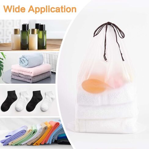 Clear Shoe Bags for Travel, 5 Pack 15.7" x 11.8" Drawstring Travel Shoe Bags for Packing, Waterproof Dustproof Portable Travel Shoe Storage Bag in Saudi Arabia