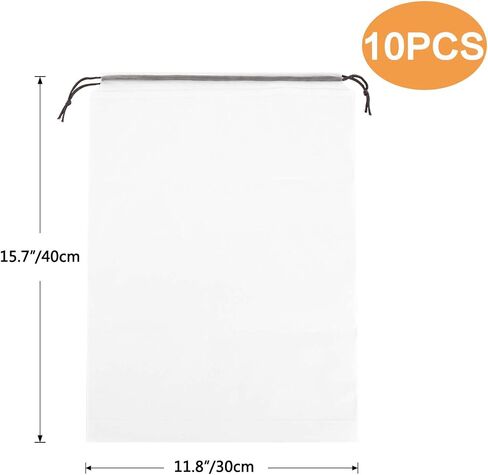 Clear Shoe Bags for Travel, 5 Pack 15.7" x 11.8" Drawstring Travel Shoe Bags for Packing, Waterproof Dustproof Portable Travel Shoe Storage Bag in Saudi Arabia