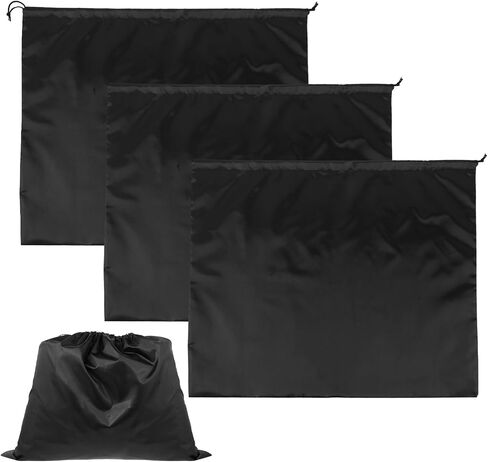 3pcs Dust Bags for Handbags and Purses, Bag Covers Protector for Travel Storage Boots Black Dust Bags for Handbags Storage, Large Backpack Cover with Drawstring for Air Travel (19.6 X 15.7 Inch) in Saudi Arabia