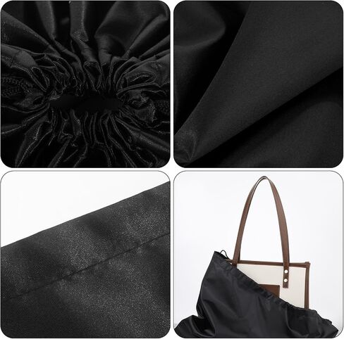 3pcs Dust Bags for Handbags and Purses, Bag Covers Protector for Travel Storage Boots Black Dust Bags for Handbags Storage, Large Backpack Cover with Drawstring for Air Travel (19.6 X 15.7 Inch) in Saudi Arabia