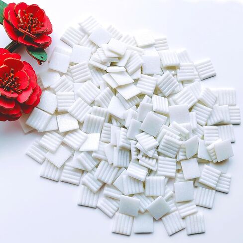 1.1LB 3/4 inch Square Glass Mosaic Tiles for Crafts, Mosaic Tiles for Crafts Bulk, Mixed Colors Craft Glass Pieces in Kuwait