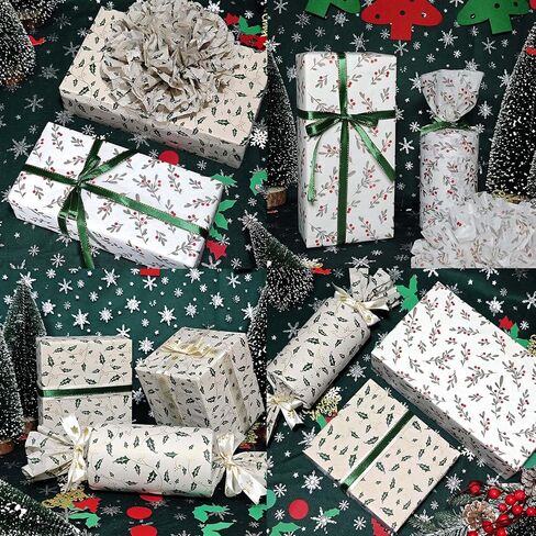 LIAPAWPAW Christmas Tissue Paper, 60 Sheets Metallic Rose Gold Tissue Paper for Gift Bags Packing, Pretty Deer Snowflake Gift Wrapping Tissue Paper for Xmas Winter New Year Holiday Party Decor,20x14in in Saudi Arabia