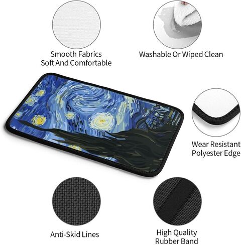 Van Gogh Night Sky The Starry Night Auto Center Console Armrest Pad Universal Car Center Console Cover Seat Box Cover for Sedan, Van, SUV, Truck Car Accessorie in Saudi Arabia