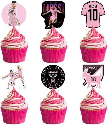 48 Pieces Soccer Star Themed Birthday Party Supplies, Soccer Star Birthday Party Decorations, Soccer Star Cupcake Toppers with Soccer Star Cupcake protector in Saudi Arabia