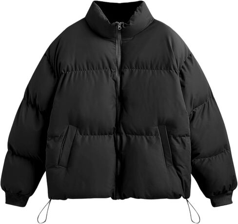 CIDER Solid Zip Up Stand Collar Puffer Jacket in Saudi Arabia