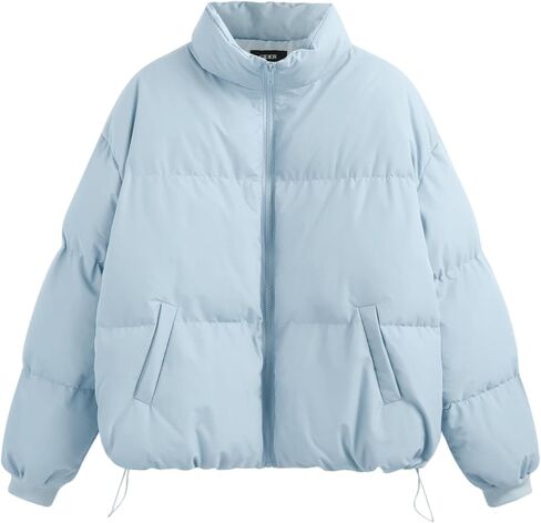 CIDER Solid Zip Up Stand Collar Puffer Jacket in Saudi Arabia