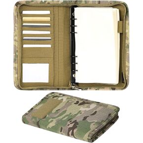 Tactical Padfolio Portfolio Binder with Aircraft Box and Horizontal Lined A5 Paper 3 Ring Tactical Notebook Binder with Zipper Refillable Military Notebook Binder for Tactical Gear (10.1 X 7.3Inch) in Kuwait