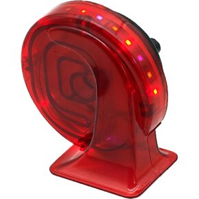 LED Horn 12V Loud Waterproof Transparency Color Light Low Tone Horn Universal Fit For 12 Volt Vehicle Motorcycle Car Replacement Kit (Red Low Tone)