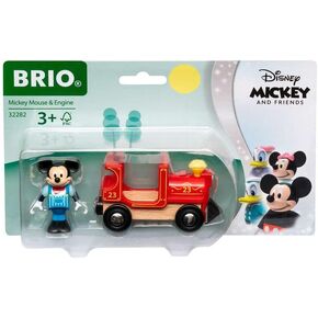 BRIO Disney Mickey Mouse & Engine Train Set - Perfect Toy for Kids Age 3 Years and Up | Multicolor | Compatible with All BRIO Railway Toys | Develops Important Skills | Child Safe