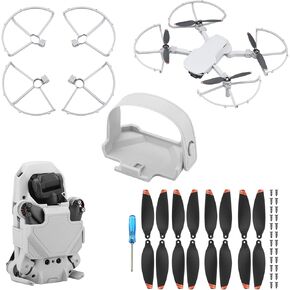 Propeller Guard+16PCS Propeller Blade +Propeller Holder Starp for DJI Mini 2 Mini 4K,Light Weight Props Guard Bumper for Mavic Mini SE Drone Protective Accessory