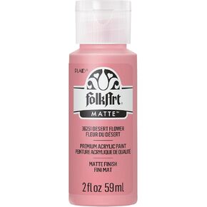 FolkArt Acrylic Craft Paint, Desert Flower 2 fl oz Premium Matte Finish Paint, Perfect For Easy To Apply DIY Arts And Crafts, 36251