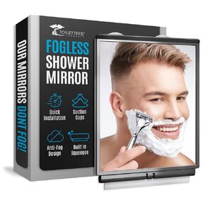 ToiletTree Products Fogless Shower Bathroom Mirror with Squeegee and Travel Bag