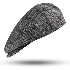 Newsboy Cap for Men Gatsby Hat Blend Wool Vintage Flat Ivy Cabbie Cap