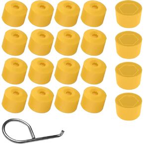 msyuusr 20PCS Car Lug Nut Covers Wheel Center Cap, 17mm Wheel Nut Covers with Removal Tool, Car Accessories 1K0 601 173 Compatible with VW Jetta, Beetle, Passat, GTI, CC (Red)