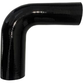 ID 2.75" to 3" 90 Degree Reducer Silicone Elbow Coupler, Leg Length 8" (203mm) 4-Ply Reinforced Universal Straight Silicone Radiator Hose Reducer Intake Turbo Pipe