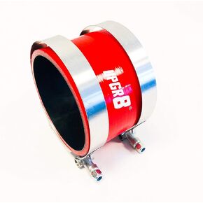Upgr8 Universal 4-Ply High Performance 4" Straight Coupler Silicone Hose 102mm + T Bolt Clamp (4" Red)