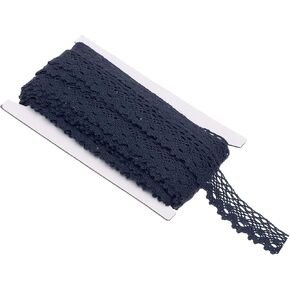 PATIKIL 20 Yards Lace Ribbon, 1 Inch Wide Wedding Lace Trim Ribbon Wrapping Sewing Crochet Ribbon for Floral DIY Crafts Sewing Birthday Party, Black
