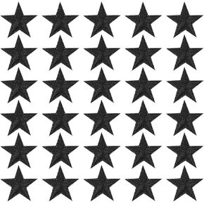 PATIKIL Iron-on Patches, 33 Pack 5 Star Sew Embroidered Patches Appliques Embellishments for Clothing Jackets Hat Backpack Repairing Decorations, Light Pink