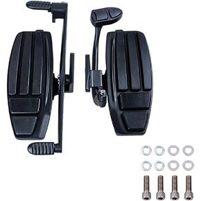 Black Chrome Left Right Driver Foot Board Floorboard Kit Toe Heel Shifter Brake Lever Compatible with Honda 2001-2017 GL1800 F6B 2014-2015 Valkyrie