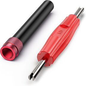 EVAP Service Port Adapter Connector Kit - with Valve Removal Tool - Suitable for Connecting Accessories of All Automotive Smoke Leak Testers