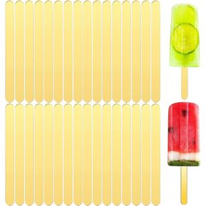 4.5 Inch Acrylic Cakesicle Popsicle Sticks, 50PCS Reusable Mirror Ice Cream Sticks, Golden Craft Ice Pop Sticks for Party, Festival and Home DIY