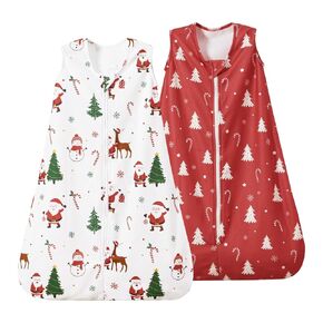 david's kids Micro Fleece Baby Sleep Sack 0-6 Months, Soft Baby Wearable Blankets with 2-Way Zipper, 2 Pack Comfy Sleeping Bags for Infant Newborn Boys Girls Neutral, Small Size, Clouds
