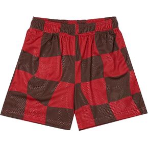 Men's Graphic Shorts Plaid Casual Lightweight Athletic Running Workout Mesh Boxing Drawstring Shorts