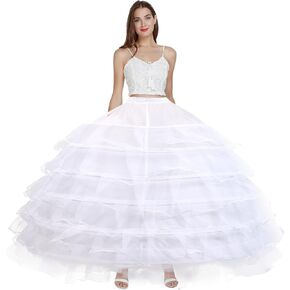 المرأة كرينولين ثوب نسائي الأبيض الكرة ثوب تحتية 6 هوب ثوب نسائي لفستان الزفاف Quinceanera in Kuwait