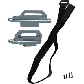 RC Tall Battery Hold Downs Upgrades Part for 1/10 Slash 4x4 LCG,Alloy Aluminium Battery Holder Mount Hold Down w/Strap,Titanium