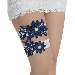 GARGALA Wedding Garters for Bride Bridal Lace Garter Set with Rhainestone Pearls