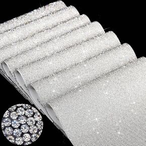 84000 Pieces Bling Crystal Rhinestones Sheet Self Adhesive Bling Sheets 2 mm Glitter Crystal Gem Sticker for Car Cellphone DIY Craft Decoration, 9.4 x 7.9 Inch, 7 Sheets