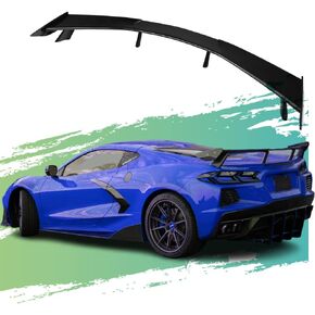 Rear High Wing Spoiler Fit for 2020 2021 2022 2023 2024 2025 Corvette C8 Models ABS Plastic Painted Carbon Flash Metallic Trunk Spoiler