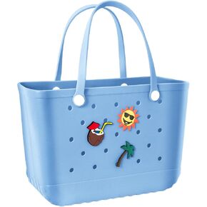 Rubber Beach Bag Rubber Beach Tote Bag-Rubber Beach Bags Waterproof for Women, Washable Tote Bag Handbag for Beach Pool