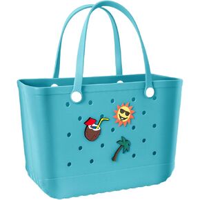 Rubber Beach Bag Rubber Beach Tote Bag-Rubber Beach Bags Waterproof for Women, Washable Tote Bag Handbag for Beach Pool