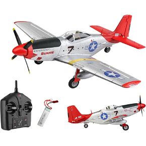 WLtoys XK A280 Hobby RC Airplanes Large 560MM P51 P51D Mustang Remote Control Combat Aircraft 4CH 3D/6G Aerobatic LED Brushless RC Aircraft Full-Function for Professional Players